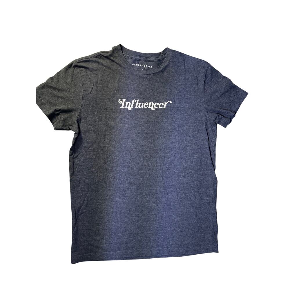 Women’s “Influencer “ tee by Aeropostale. Size Small Color Heather Dark Gray